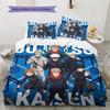J-Jujutsu K-Kaisens Set Copripiumino Trapuntato Federa Regalo di Compleanno per la Casa(1 * Copripiumino + 2 * Federa, Senza Imbottitura)