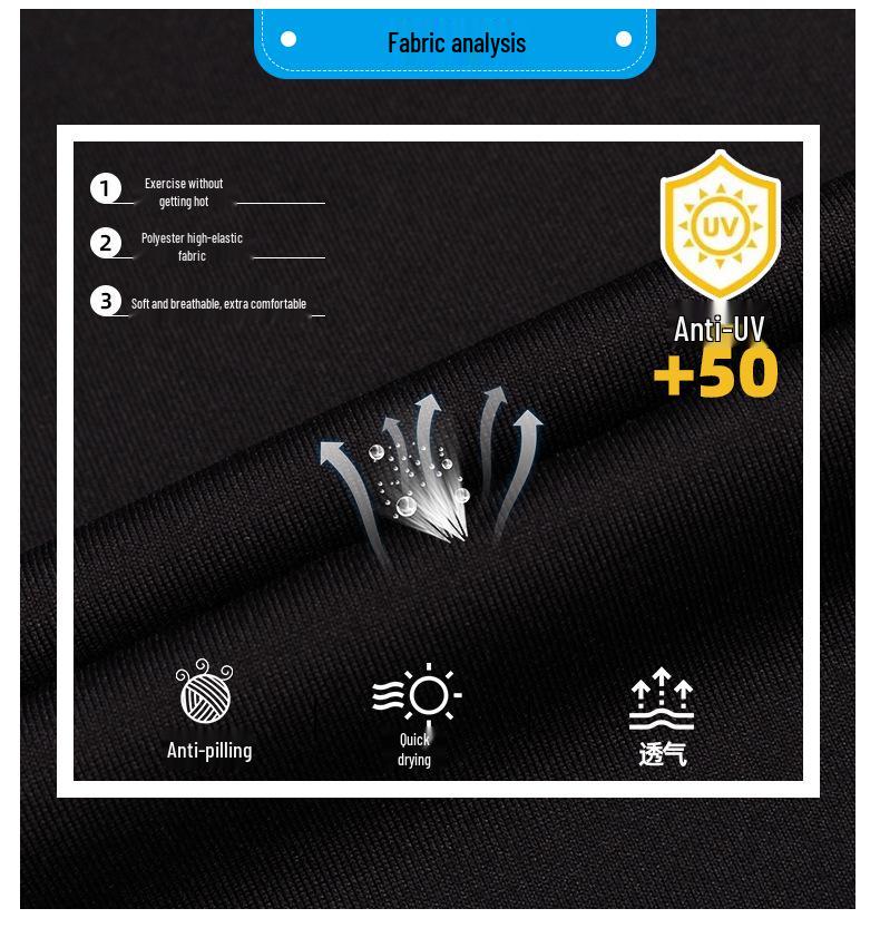 Men's Long Sleeve Quick-Dry Sports Shirt, UV-Protection for Running, Basketball, Training, and Outdoor Fishing.