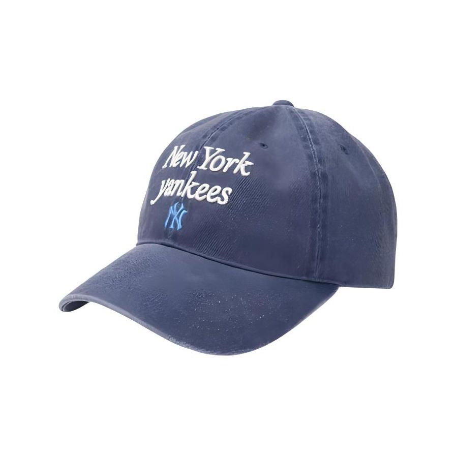 Хлопковые Бейсболки MLB Унисекс Темно-синие Модные 3ACPVV04N-50NYS F