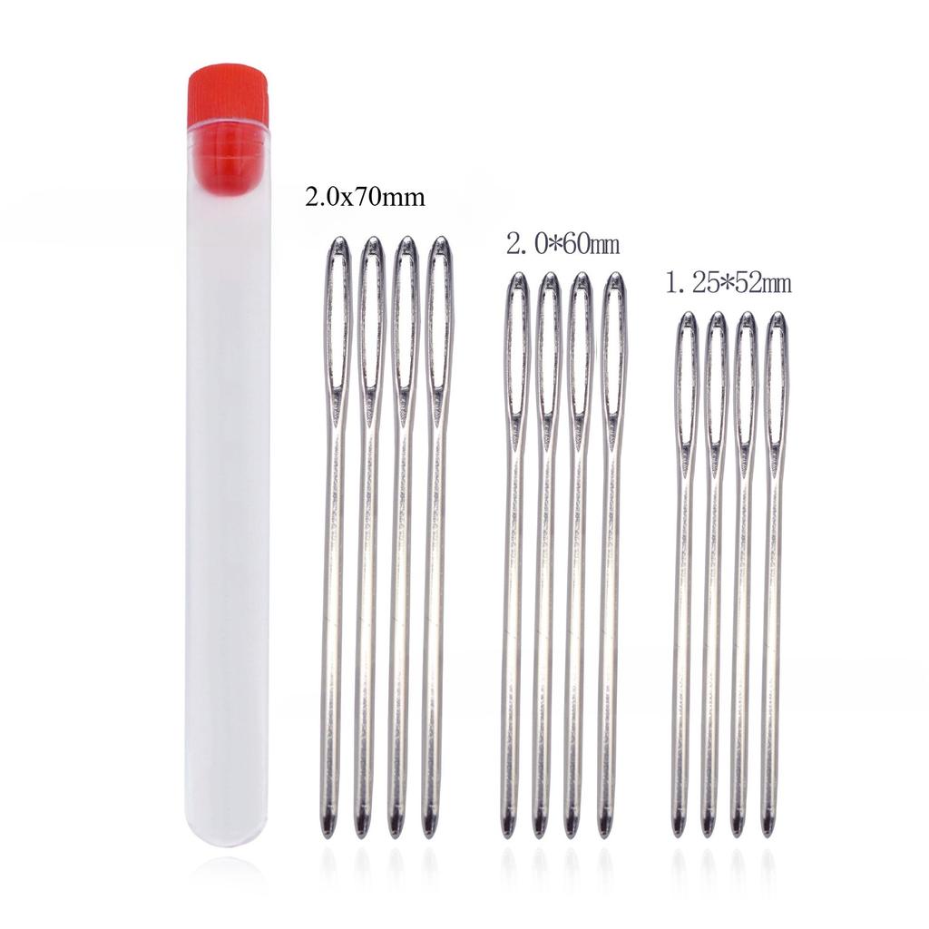 Nähnadeln mit großem Öhr und stumpfer Spitze Kreuzstich Stricknadel Handgefertigte Lederstickerei Nadel Nähzubehör