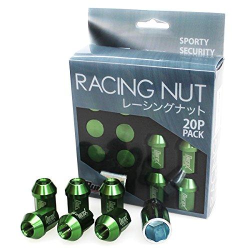 Легкие алюминиевые гайки Durax Racing Nuts M12 P1.25 Короткий тип M12 24.5mm зелёный