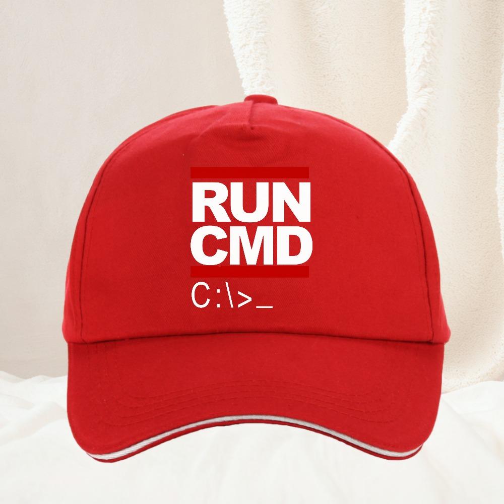 Run Cmd Computer Programmer Baseball Cap Funny Birthday Gift For Unisex Boyfriend Husband Summer adjustable Snapback hat Gorras Adjustable