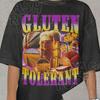 Glutenverträglichkeit Shirt Lustig Bier Brot Liebhaber Grafik T-Shirt Meme Witz Geschenk T-Shirt Unisex Retro 90er Jahre Tee