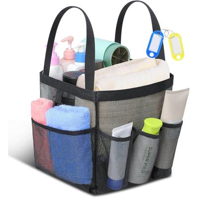 Mesh Shower Rack Tote,Large Shower Basket Portable,Quick Dry Toiletries Bag,8 Storage Pockets Handle Bag for College Dorms,Gym,Camping,Traveling