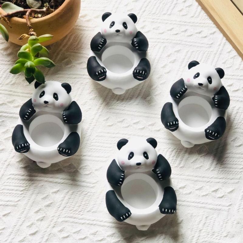 3D Panda HandPainted Candlesticks for Decorations and Gift