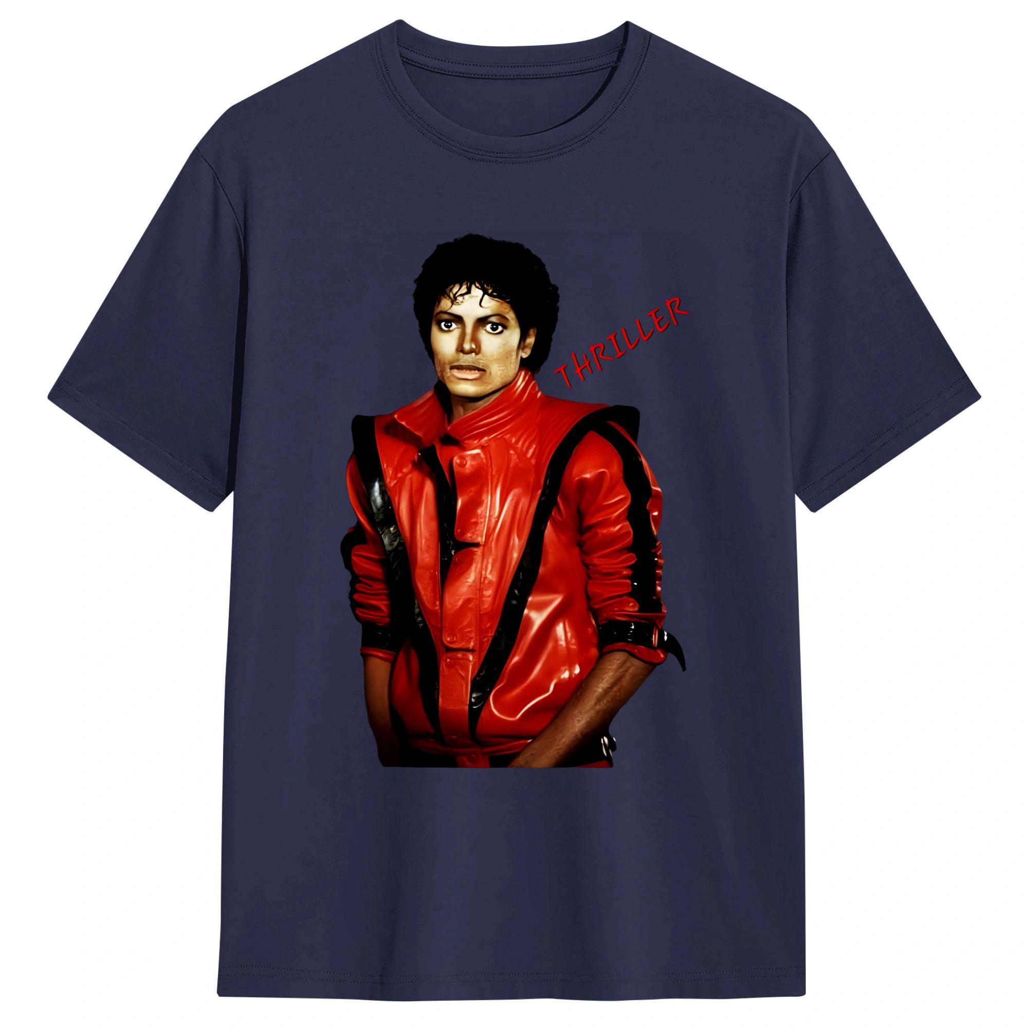 

MMichael JJackson MJ Thriller TShirt Summer 100 Cotton T Shirts For Unisex Printed Tshirt Short Sleeve Funny Tops 4XL