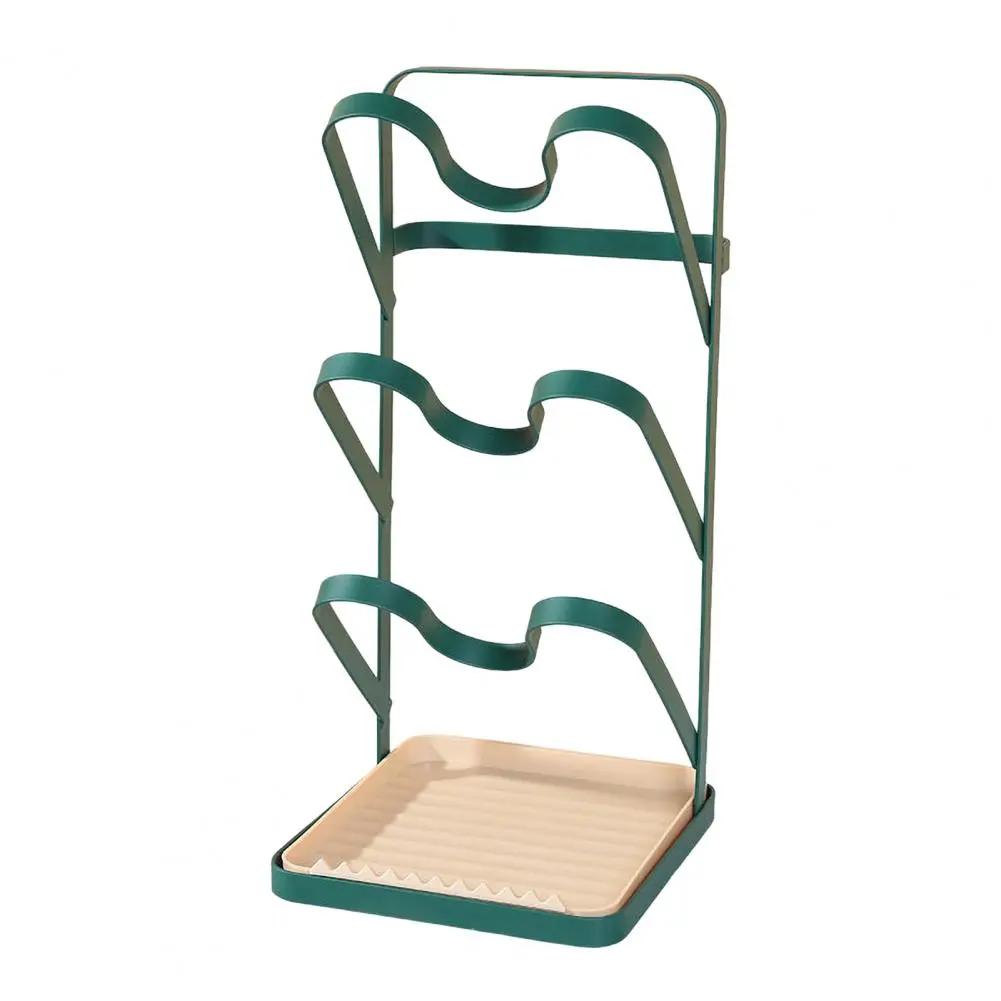 

Толстая кухонная полка для кастрюль, трехслойная бытовая полка для лопаток, разделочная доска на столешнице, размещение, организация хранения стоков зелёный