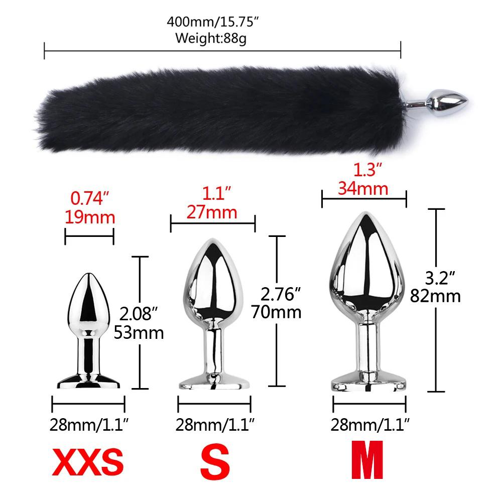 BDSM Fox tail anal plug animal tail butt plug role-playing sex games men and women sex toys