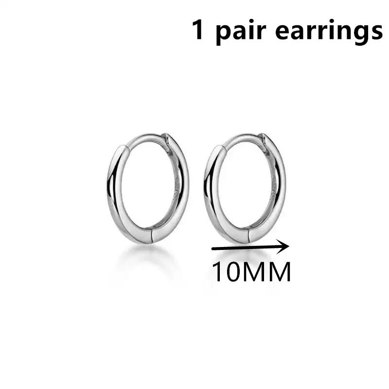 Exquisite 925 Silver Small Earrings Plain Silver Comfortable Smooth Design Perfect for Girls and Women