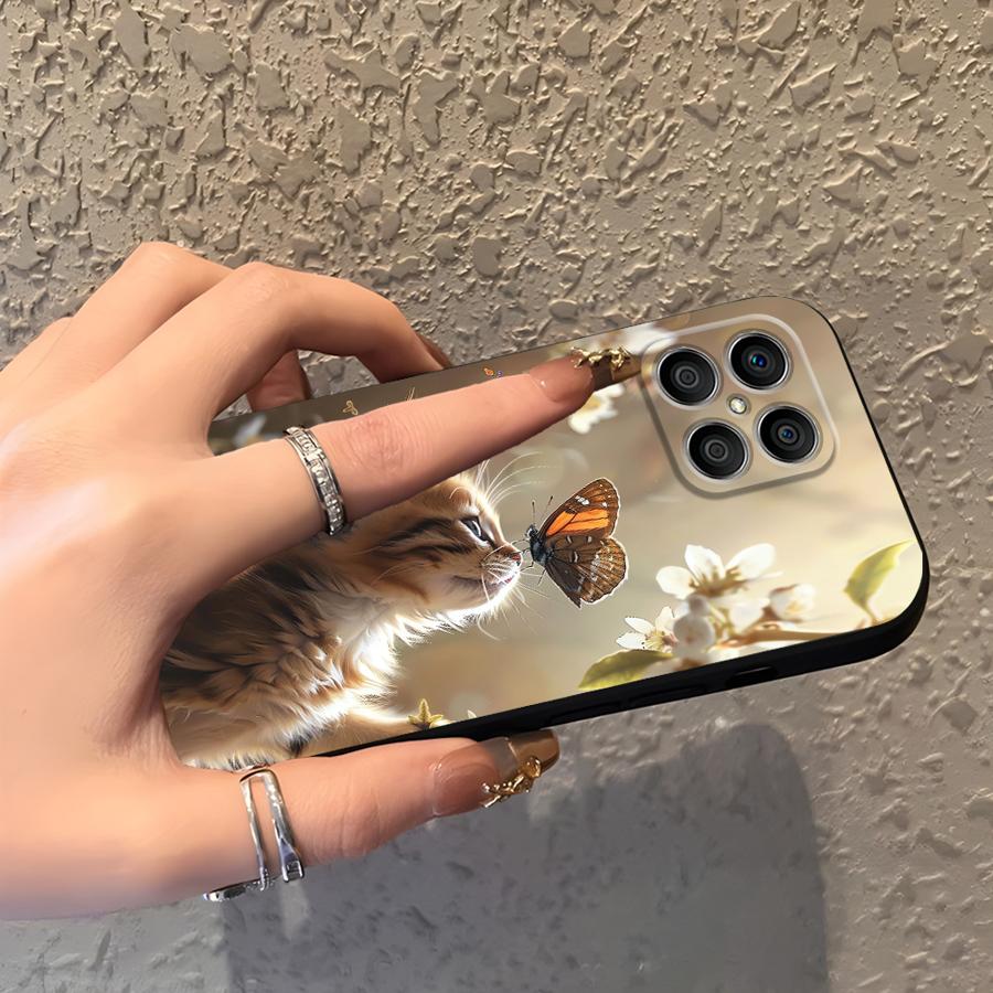 Funda Phone Cover Case for Honor 200 400 Lite X7 X6 Magic5Lite X5b X9a 90 8X 70 X8 Cute Cat