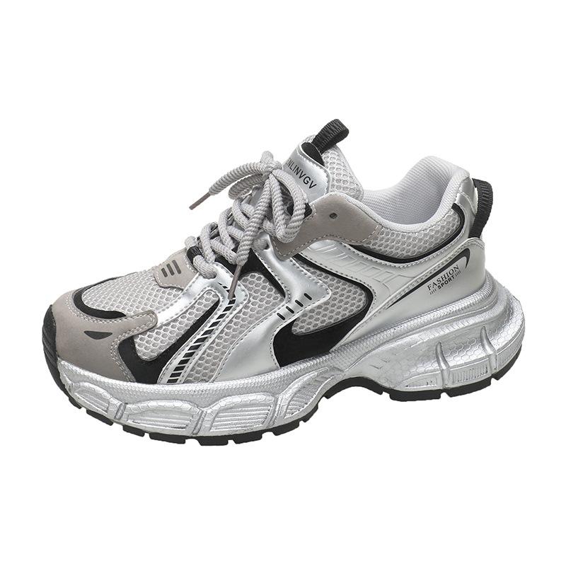 

Cool street~ Korean version of sports shoes spring 2025 new thick-soled niche casual dad shoes women s ins tide 35 чёрный