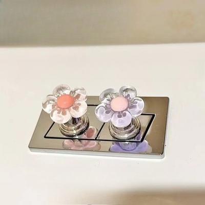 Flower Creative Toilet Switch Press Household Goods Nail Art Special Flush Button Sticker