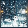 Tree Christmas Decor Pvc Stickers With Snowman Santa Snow House Christmas Decor