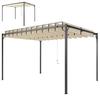 Garden Pergola 3x4 M with UPF 50+ Protection Gazebo with Adjustable Roof Metal Structure for Outdoor Cream