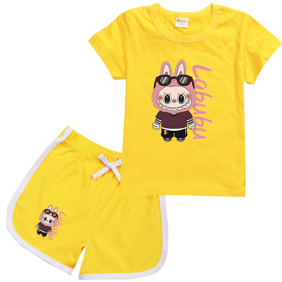 Labbrub Cartoon Printed Kids' Suit - Fashionable and versatile simple cartoon pattern breathable wearing comfortable prints