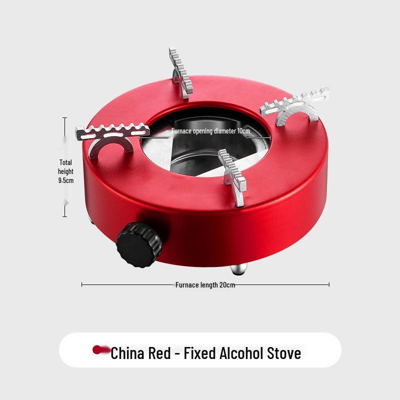 Portable Windproof Stainless Steel Alcohol Stove - Thickened Push-Pull Design for Commercial Use