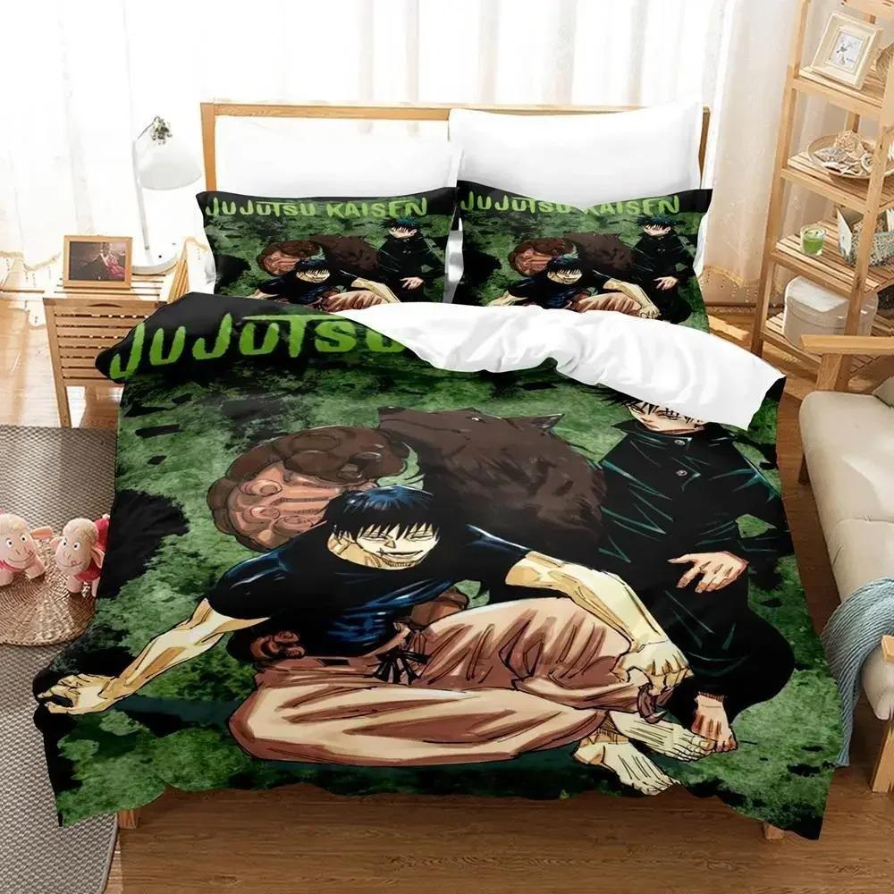 New Toji Fushiguro Jujutsu Kaisen Beding Set Bedrom Soft Modern Bedspreads Comefortable Soft Duvet Cover Comfortable Quilt Cover And Pilowcase