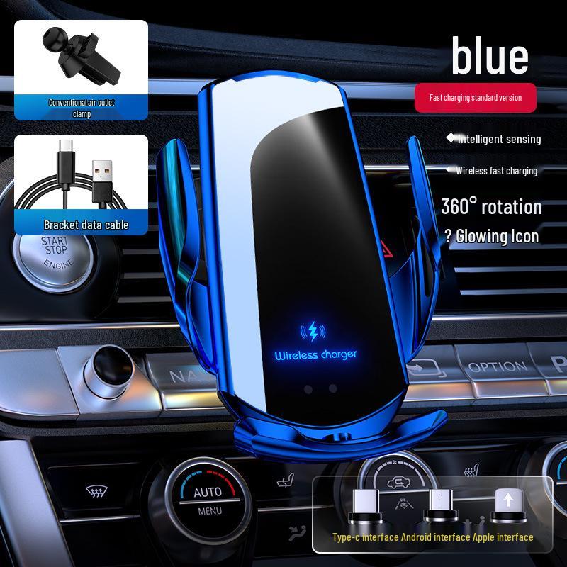 Q3 Magic Clip Car Wireless Charger & Phone Holder, 15W Auto Open/Close, Navigation Mount.
