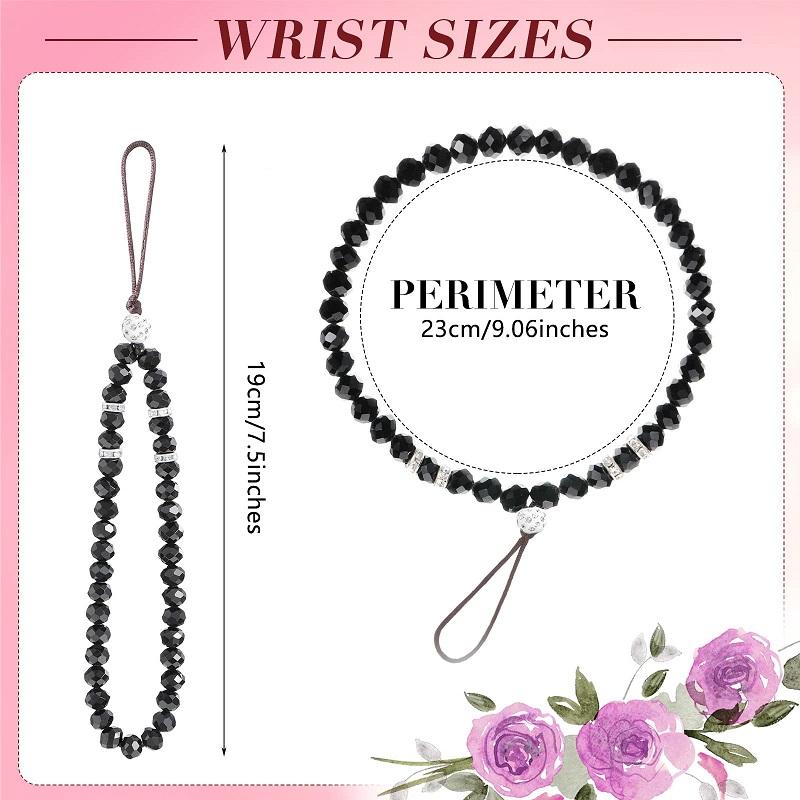Kristallperlen Handytasche Handykette Armband Handgelenkband Damen Anti-Verlust Perlenarmband Lanyard Zubehör