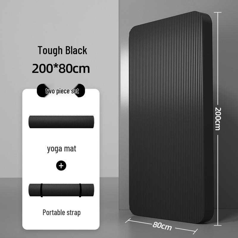 Thick Non-slip Yoga Mat for Home - Silent, Shock-absorbing, Soundproof, Ideal for Men & Women