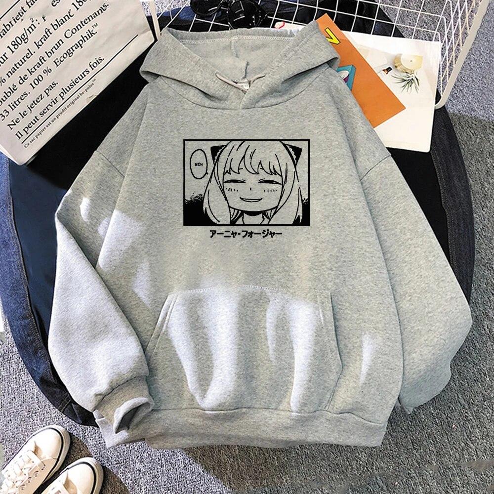 Spy X Family Anya Print Hoodie Women Goth Fleece Hooded  Streetwear Autumn Winter Keep Warm Long Sleeve Hooded Pullover Hoody
