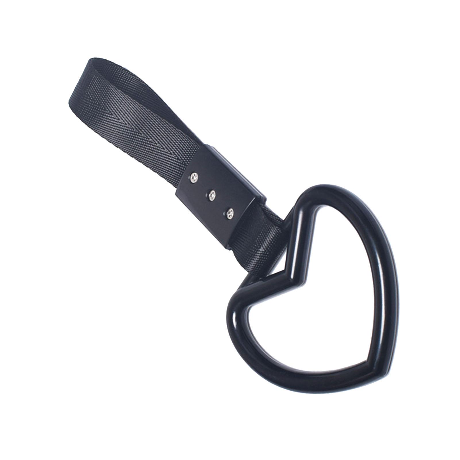 

Ремешок-ручка для автомобиля в форме сердца, пластиковый, прочный, универсальный, декоративный, предупредительное кольцо для заднего бампера, розовый чёрный