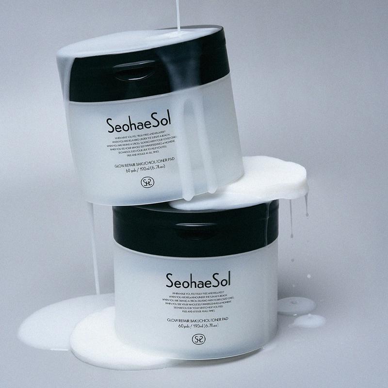 SeohaeSol Glow Repair Bakuchiol Pad Tonificante 190ml 60pz