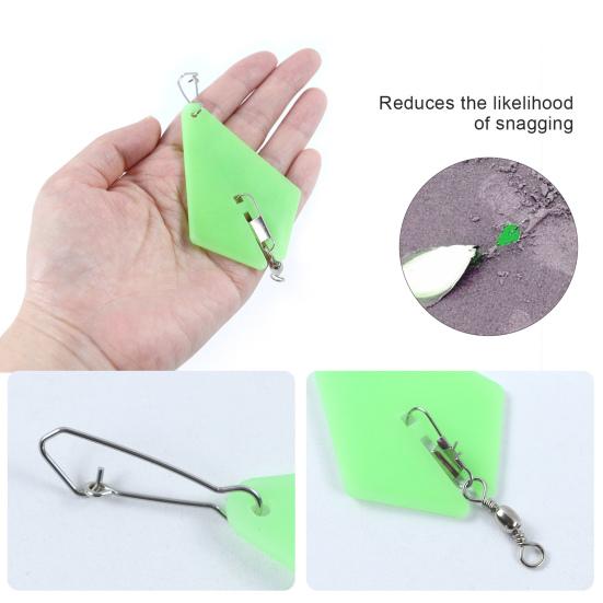 Fishing Clip Rotary Pin Compact Design Portable Easy To Install Luminous Triangle Plate Fishing Accessories