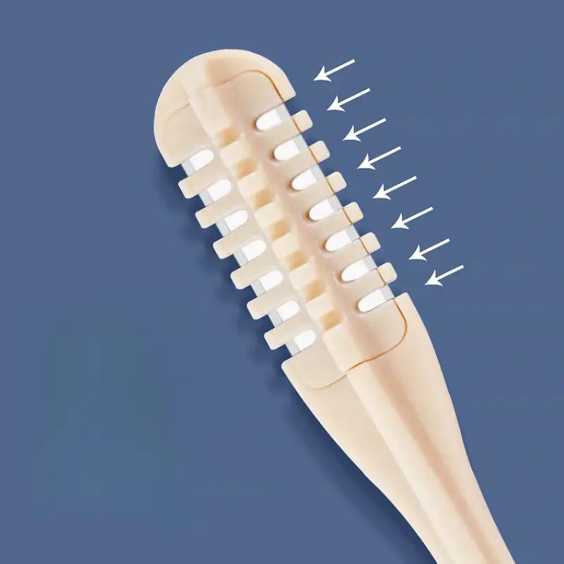 2/4pcs 2-In-1 Nose Hair Trimmer 360 Degrees Rotating Nose Hair Cutter Double Sided Blades Nose Hair Remover Tool Stainless Steel Manual Nose