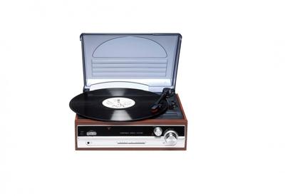 DENVER VPR-190 Gramofon w stylu retro z radiem FM i wbudowanymi głośnikami, Denver
