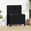 Vidaxl Baú de Jardim, Preto, 76X42,5X54 Cm, Pinus