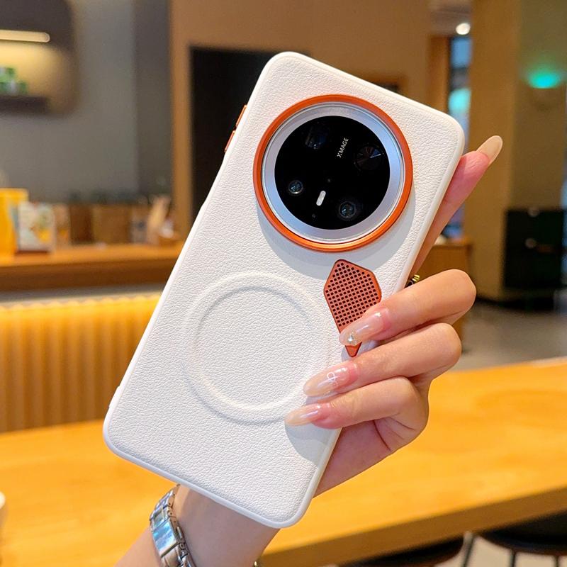For Huawei Mate 70 70 Pro 60 60 Pro Large Hole Metal Lens Protective Ring Heat-Dissipating Magnetic Shockproof Phone Case
