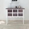 Day and Night - Day and Night Console Cabinet with 6 Brown and White Wooden Drawers