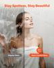 Fixed Glass Shower Panel, 864 x 1870 mm Full-Framed Fixed Shower Screen, 8 mm Thick Clear Tempered Glass Door with Bottom Seal Strip and Hardware,