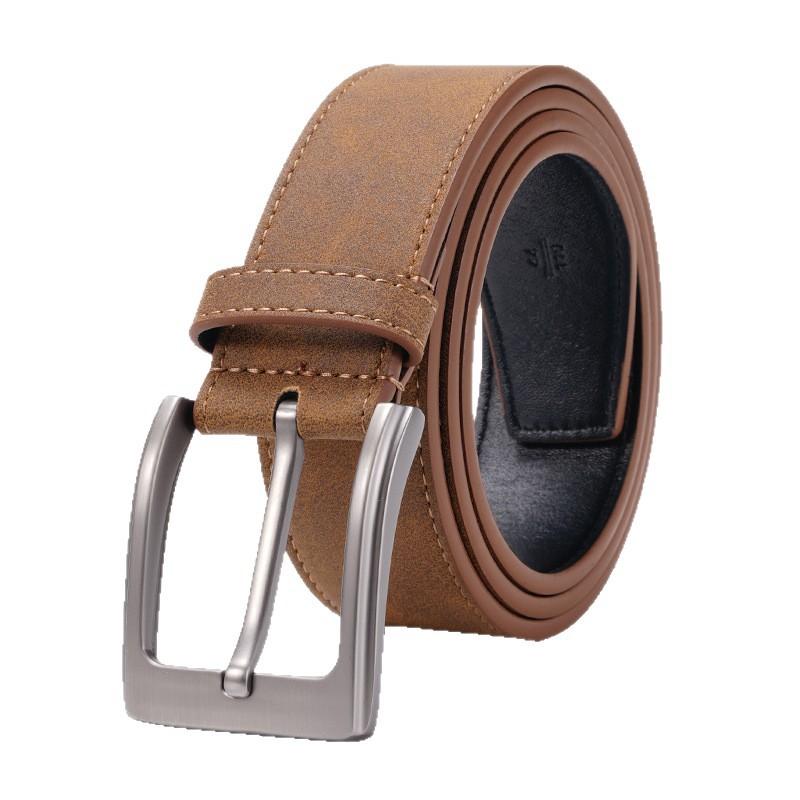 Retro Belt Men'S Genuine Leather New Popular Belt Middle-Aged And Young People Versatile Pin Buckle Belt