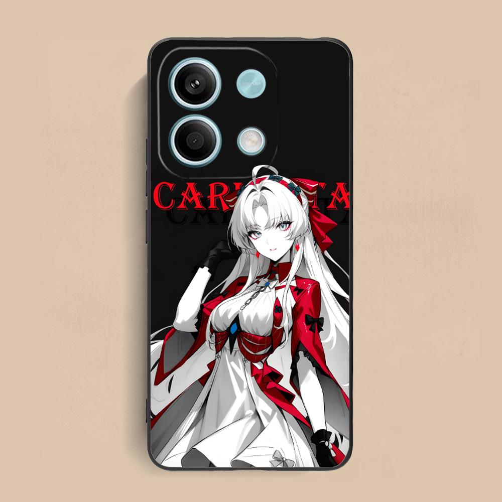 

Wuthering Waves Carlotta Phone Case for Xiaomi Redmi Note 14 13 12 11 10 9 S A Pro Plus Lite 5G Black Cover Smartphone Cellphone Redmi Note9