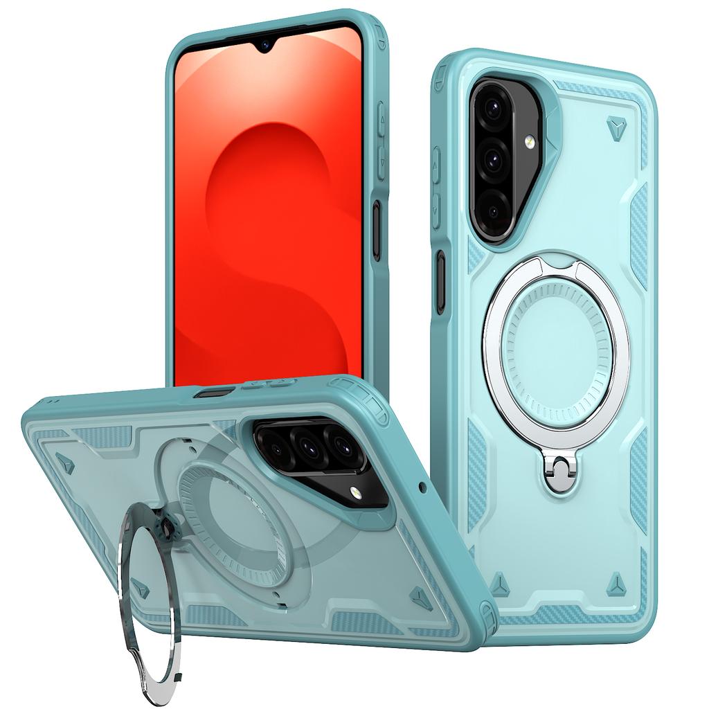 For Samsung Galaxy S25 FE Magnetic Case Military Protection PC + TPU Kickstand Phone Cover