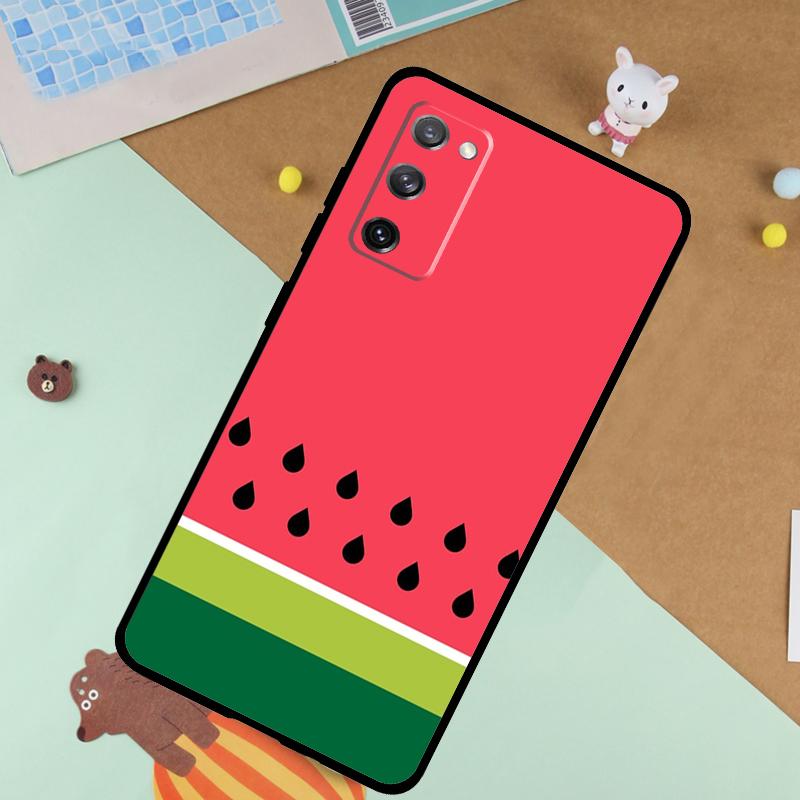 Cute Summer Fruit Watermelon Soft Case For Samsung Galaxy S24 Ultra S9 S10 S20 S22 S21 Plus S23 FE S25 Ultra Funda Cover