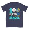 Unisex 100 Days of School Baseball Ice Cream Drip Player T Shirts  Cotton Clothing Novelty Short Sleeve Tee Shirt Party TShirts