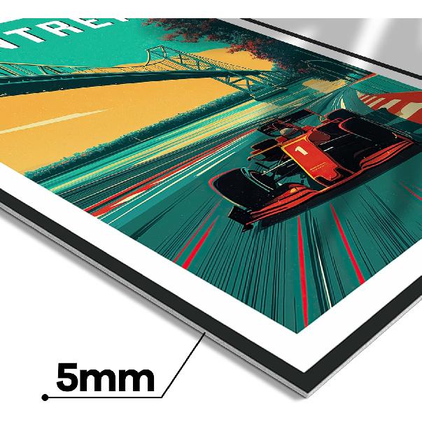 HK Studio F1 Race Car Posters Decor 8" X 11" Pack 6 - Dorm Decor, Vintage Room Decor Aesthetic, Teen Room Decor