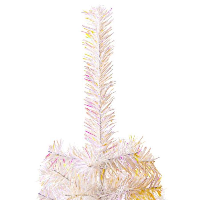 VidaXL Artificial Christmas Tree Iridescent Tips White 240 Cm PVC 344637
