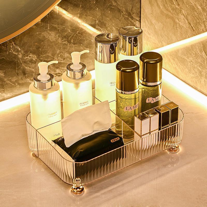 Mehrfach-Gitter Desktop Aufbewahrungsbox für Wohnzimmer - Organisieren Sie Schreibwaren, Fernbedienungen und Kosmetika