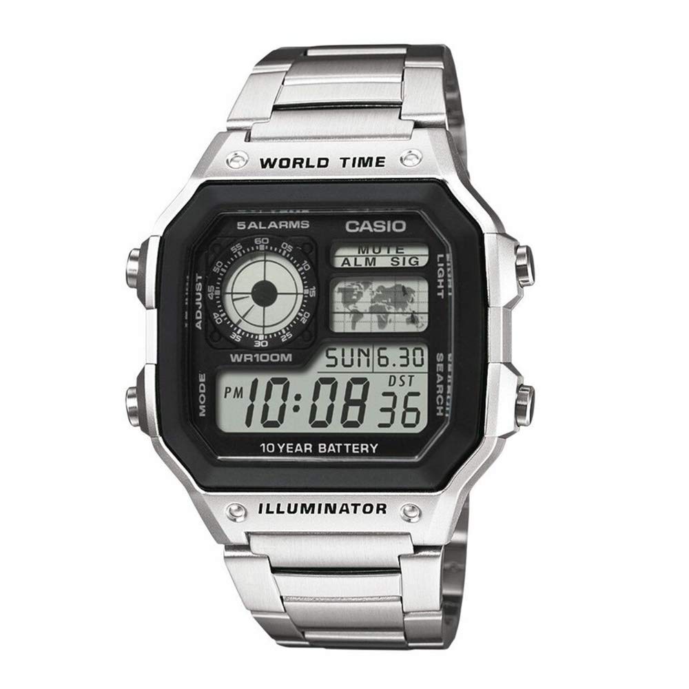 

Casio Casio Standard Silver Digital Square Retro Watch Men s/Women s AE-1200WHD-1A [Used]