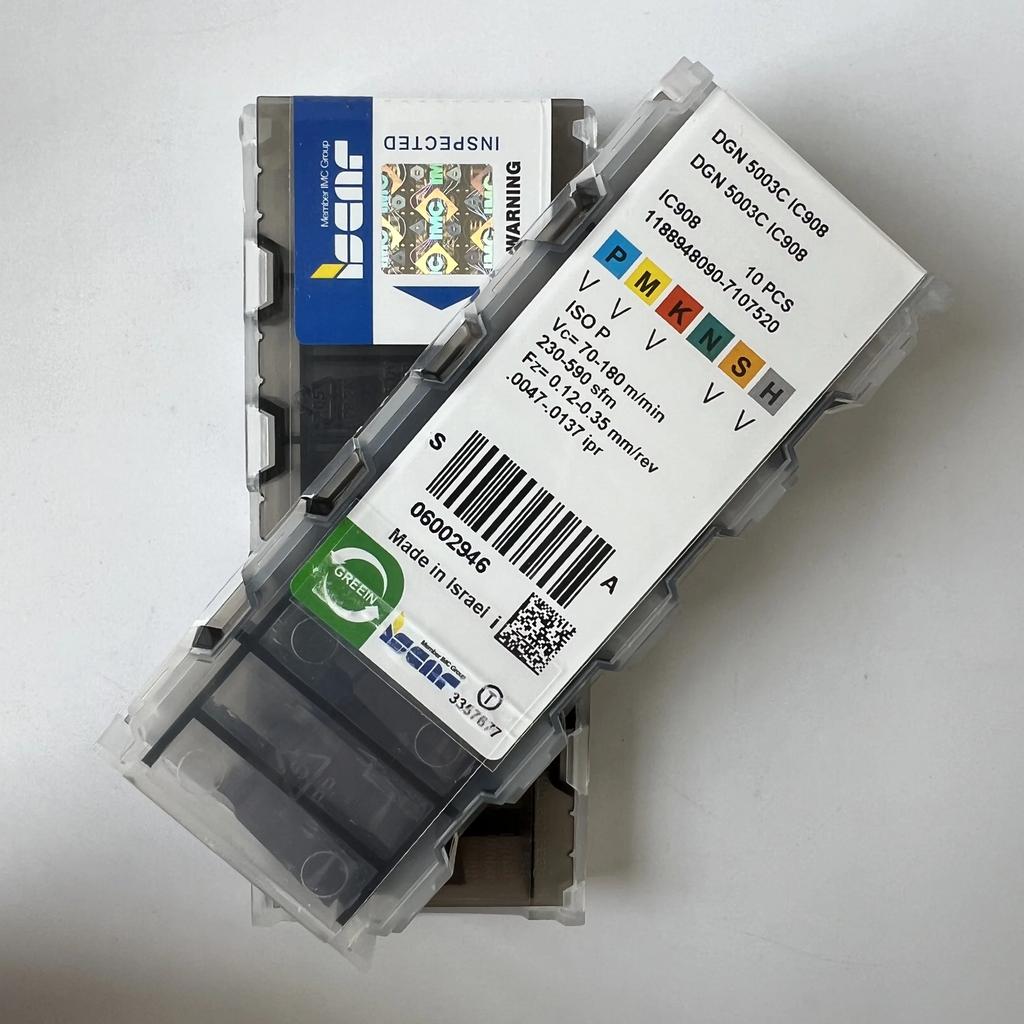 ISCAR / DGN5003C IC908 / Industrial indexable Carbide Inserts 10 Pcs