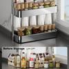 Kitchen Shelves Stainless Steel Kitchen Countertop Corner Storage Organizer Multi-layer Spice Triangular Storage Rack