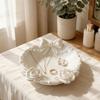 3D Printed Jewelry Tray Small Round Ring Holder Dish with Bow for Women Girls Floral Trinket Bowl Jewelry Organizer for Vanity Dresser Decor
