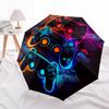 1pc Video Game Controllers Neon Artwork Umbrella with Plastic Handle,Suitable for All Seasons Home Travel Outdoor UmbrellaDD479