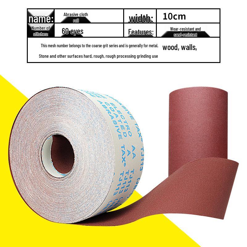 800 Grit Tearable Sanding Belt Roll for Woodworking, Metal, and Walls