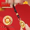 2025 Year of the Snake Yuanbao Key Charm: Lucky Rotating Zodiac Car Ornament