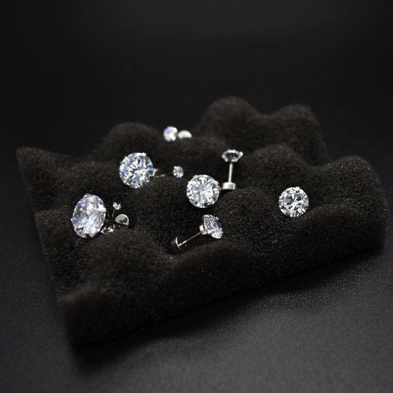 

Star-like Titanium Steel Flats Four-Claw Super Shiny Diamond Screw Tightening Buckle Thread Zircon Ear Studs Ear Bone Stud Ear Ear Bone Pin 1 pair of 2mm steel short rods